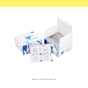 Tampoane fără scame îmbibate cu soluție pentru îndepărtarea stratului lipicios