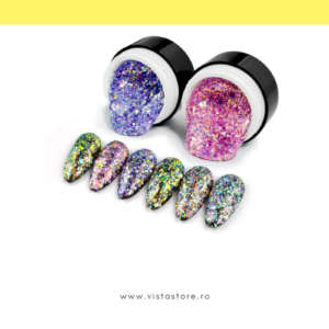 Vopsea gel cu sclipici cu efect „pene de păun” VENALISA